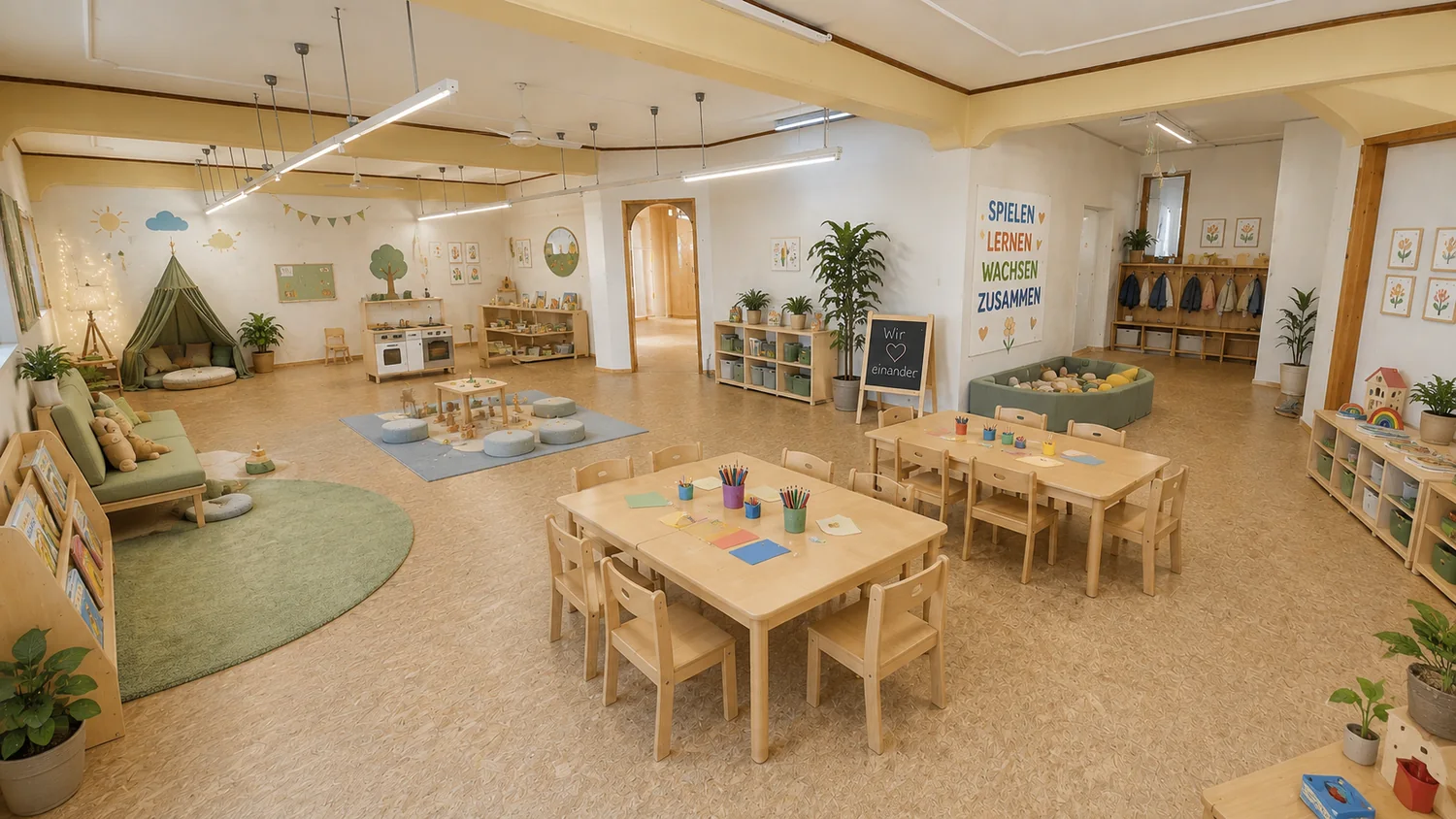 Visualisierung einer Kindergarten-Nutzung