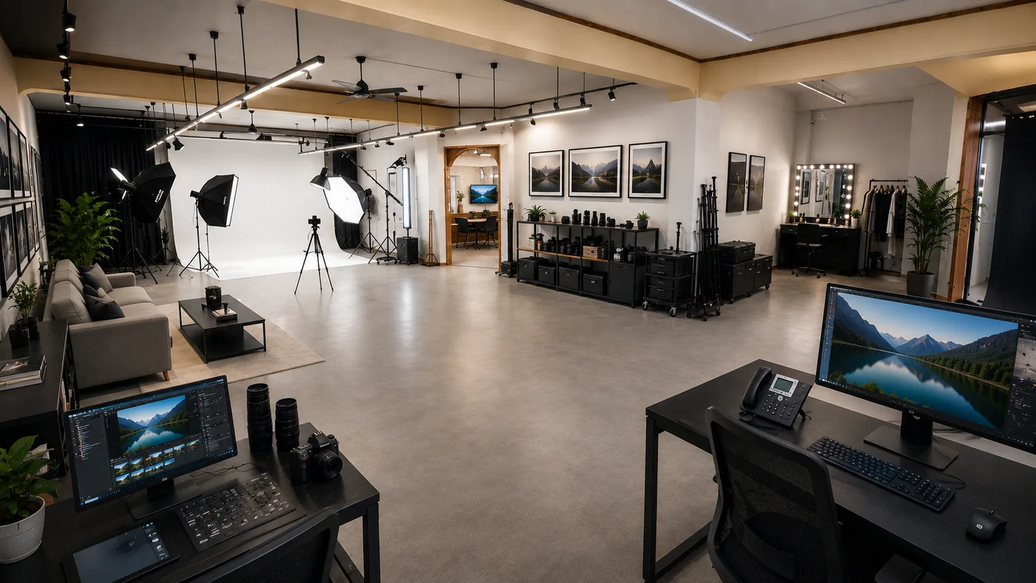 Visualisierung eines Fotostudios